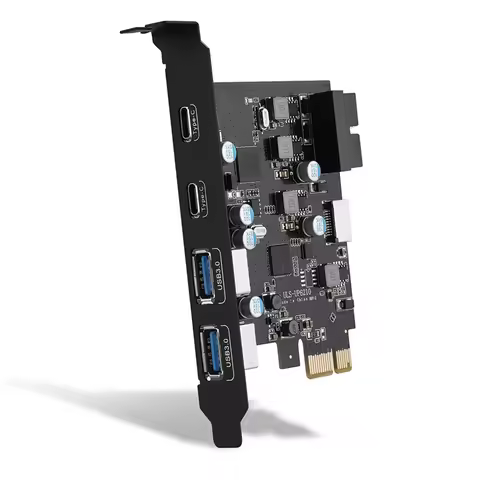 A56G-ULS-6210 6-Port USB Pcie Card PCI Express To Type C(2), USB Type-A(2) Expansion Card