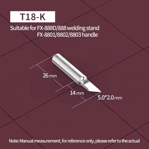 T18 Universal Soldering Tips T18-D12 D08 D16 D24 K S4 BR02 BL I DL2 D32 S3 S6 Fit HAKKO FX-888 FX-88