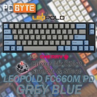 Leopold FC660M 65% Double Shot PBT Mechanical Keyboard  - Grey Blue