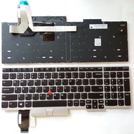 FOR Lenovo ThinkPad E580 E585 E590 L580 P52 T590  TP00095A Keyboard US No Backlit silver