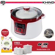 Khind Double Boiler (3.2 L) DB32N [Free 4 Ceramic Pot]