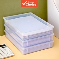 A4 Transparent Storage Box File Organizer Plastic Document Case A3 Paper Holder Office Art Exam Pape