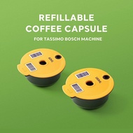 เครื่องทำกาแฟแคปซูลกาแฟแบบนำกลับมาใช้ใหม่ได้60/180มล. สำหรับ Tassimo Bosch เครื่องเติมถ้วยกรองได้ซิลิกาเจลเกรดอาหาร