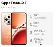 Used 0PP0 Reno 12F 5G (12GB+256GB/512GB) 6.67" || 0PP0 Malaysia Set