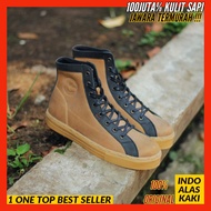 Genuine Leather Shoes Men's Casual High Sneakers | Indo AK X BRADLEYS DEXTER