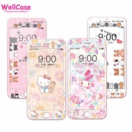 Hello Kitty Cartoon Full Cover Soft Edge Tempered Glass For IPhone 6 7 8 6plus 8plus Cat Paw Screen Protector Film