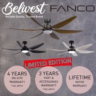 (LIMITED EDITION) FANCO Heli DC  Ceiling Fan -  With / without LED - 6 Blades 56 / 66 inch