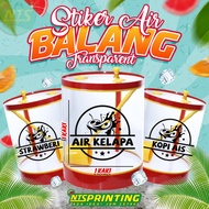 🔥HOT🔥 Sticker Air Balang Transparent Kalis Air - Aesthetic / Simple / Stylo / Tahan Lasak (ABT2)