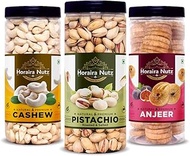 Horaira Nutz Fresh Pistachios, Cashews & Anjeer– Premium, Roasted and Salted, Full of Flavor and Nut
