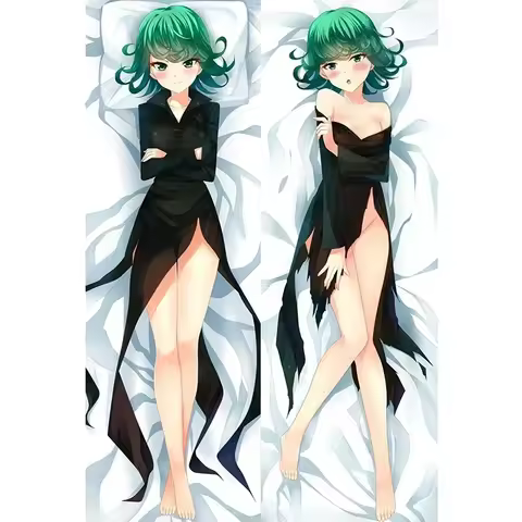 60x180cm Anime One Punch-Man Bare Tatsumaki Dakimakura Pillow Case Hugging Body Waifu Saitama Pillow