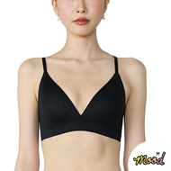 Wacoal Mood Smooth Bra ชุดชั้นในวัยรุ่น บราไร้ตะเข็บ รุ่น MM1X82 (สีดำ/BL)