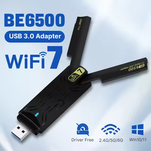 fenvi BE6500 WiFi 7 USB3.0 Network Card Tri-Band 6G/5G/2.4G Antenna USB Dongle Wireless Receiver WiF