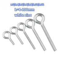 Rings Hook Galvanized Closed Sheep's Eye Screw Rings Screw Rings Machine Teeth Bolts Screw M3M4M5M6M