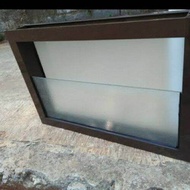 Boven aluminium jendela  lubang angin ventilasi kaca mati zigzag 30x60 3 incikaca es kaca ribenkaca 