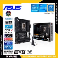 Asus Intel® TUF GAMING H670-PRO WIFI D4 ATX motherboard with PCIe 5.0 slot, four PCIe 4.0 M.2 slots,