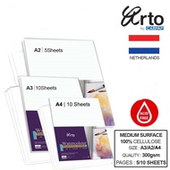 Campap Arto Watercolour Painting Paper A4 / A3/ A2 / A1 - 300gsm (Cellulose, Medium Surface, Purple 