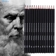 IVORY Sketch Pencil Set, Smooth Writing HB 2H 4H B 2B 3B Graphite Pencil, Journal Details Highlight 