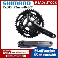 Shimano GRX RX600 Crankset 2x10 Speed Road Bike RX600 Crankset Gravel Bikes Parts 165mm175mm 46-30T 
