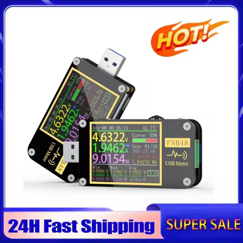 FNB48S PD Trigger Voltmeter Ammeter Current And Voltmeter USB Tester QC4 + PD3.0 2.0 PPS Fast Chargi