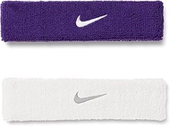 Nike Dri.Fit Swoosh Headband 2.0 Sweatband Running Sport (White - Silver)