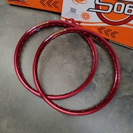 วงล้อ (COM) Mini 1.20 ขอบ 17 สีแดงเข้ม **ราคาต่อคู่**