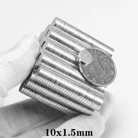 10x1.5mm Powerful Magnets Strong Round Magnets for Fridge, DIY, Building, Scientific, Craft, Educati