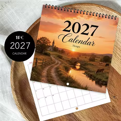 1pc 2027 Wall Calendar, Christian Scenic Scriptures, 12-month Monthly Planner, Perfect Gift For Birt