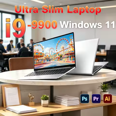 Fashion Portable Full HD Notebook Intel I9-9900 High Configuration Long Lasting Use Business Laptop