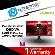 ASROCK PG32QF2B 31.5 INCH QHD VA PANEL 165Ghz 1ms GAMING MONITOR - 90LXA020-A0G2A0V