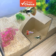 Aquarium Corner Cave Hideout for Axolotl Cichlid Fish Tank Decoration Aquascape Hide