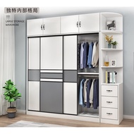 💁🏻‍♀️❤️ 6.5FT Modern Bedroom Wardrobe With Cabinet Dressing Table Minimalist Wardrobe Furniture Slid
