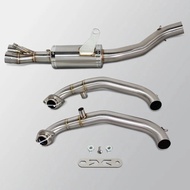Motorcycle Escape System Manifold Modify Stainless 51MM Motorbike Exhaust Front Link Tube Racing Kit