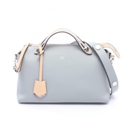 [二手] FENDI BY THE WAY 中型手提包，2-way，8BL124，淺藍色/灰色/米色皮革，女士。