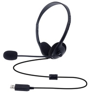 ชุดหูฟัง USB สำหรับการศึกษาในบ้านการตัดเสียงรบกวนการควบคุมในสายไมค์ปิดเสียงระดับโฮมออฟฟิศการโทร Win7 Win10 Mac Zoom Skype Study earphone, Call Center