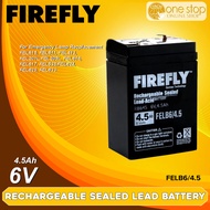 FIREFLY Rechargeable Sealed Lead Acid Battery 4.5Ah/6v FELB6/4.5 •OSOS•