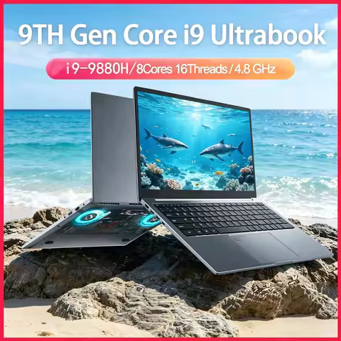 New 15.6" Laptop Intel i9-12900H/i9-10885H Win11 Pro 2DDR4 2M.2 SSD Fingerprint Unlock WIFI5 BT Ultr