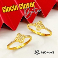 Cincin Clover Batu Emas 916 Original Cincin Emas 916 Bajet Cincin Batu Emas 916 Tulen Cincin Love Ba