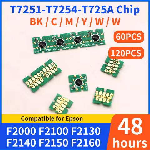 60-120pcs Ink Cartridge Chip Compatible For Epson SureColor F2000 F2100 SC-F2000 F2140 F2150 F2130 F