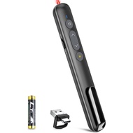 USB-C/USB-A 激光指示器 用于演示响片 PowerPoint 无线演示器遥控器,Google Slide Advancer 投影仪智能板幻灯片显示电源点 PPT 点击器适用于 Mac/笔记本