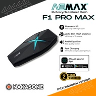 ASMAX F1 PRO MAX Bluetooth Intercom 45mm Speaker Mesh Universal Pairing Motorcycle Helmet Headset