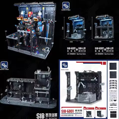 In Stock SCENE IN BOX (SIB) Base Scene Series 1/60 Hangar Display Case for Gundam, Transformation Di