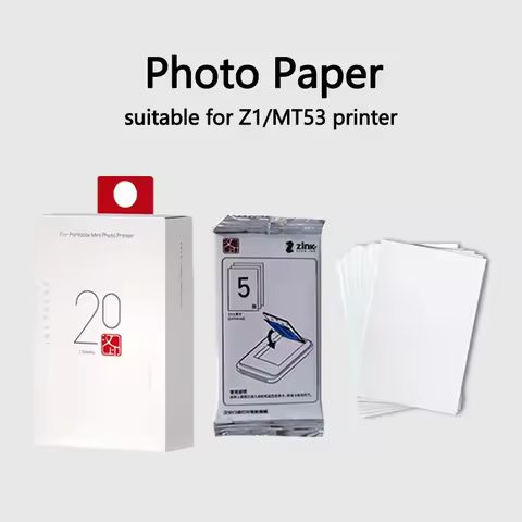 HPRT MT53 or HPRT Z1 Specific Photo Paper 2x3 Inch Sticky-Backed Original Photo Paper for M53/Z1 Pri