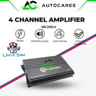 UNCLE SAM US-240.4 4 Channel Amplifier 240W RMS | UNCLE SAM 4-Channel Amplifier 4CH Car Amplifier Ca