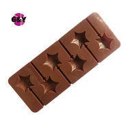 G&Y 6 Star Silicone Lollipop Mold Chocolate Candy Chip Mold Five-pointed Star Chocolate Bar Star Lol