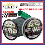 (15LB-200LB) Ajiking Wahoo Braid Fishing Braid Line 16X Sulaman Benang Tali Pancing 135m/600m