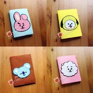 BT21 - COOKY RJ CHIMMY KDYA 不織布護照套 PASSPORT 成品 *包郵