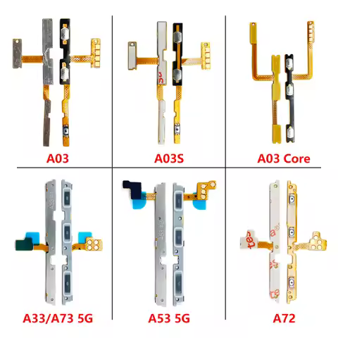 For Samsung A06 A02 A02S A32 A52 A72 A03s A03 Core A13 A22 A33 A53 A73 4G 5G Power on/off Volume Key