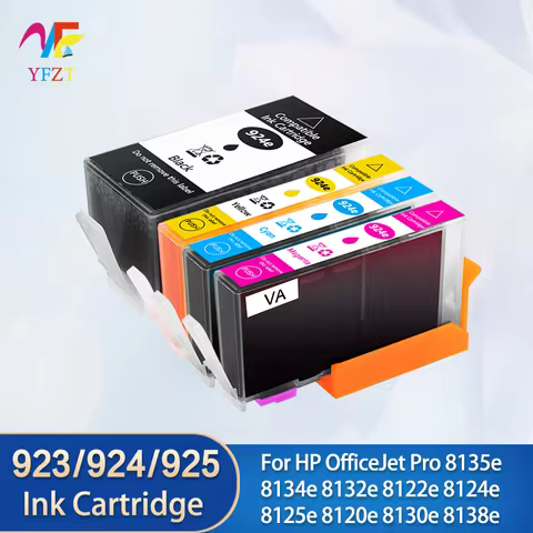 For HP923 924 925 Ink Cartridge 923X 924xl Black Compatible For HP OfficeJet Pro 8135e 8134e 8132e 8