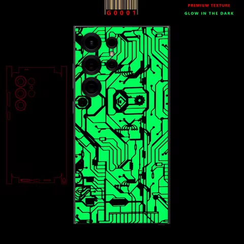 Luminous Back Skin Sticker For Samsung Galaxy S25 S24 S23 S22 Ultra Glowing at night For samsung S25