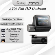 70mai  Dashcam A200 Full HD Dashcam 1080P Front Rear HDR 24 Hours Parking Monitoring Dashcam kereta